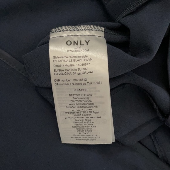 ONLY Navy Soft Blazer - Picture 8 of 8